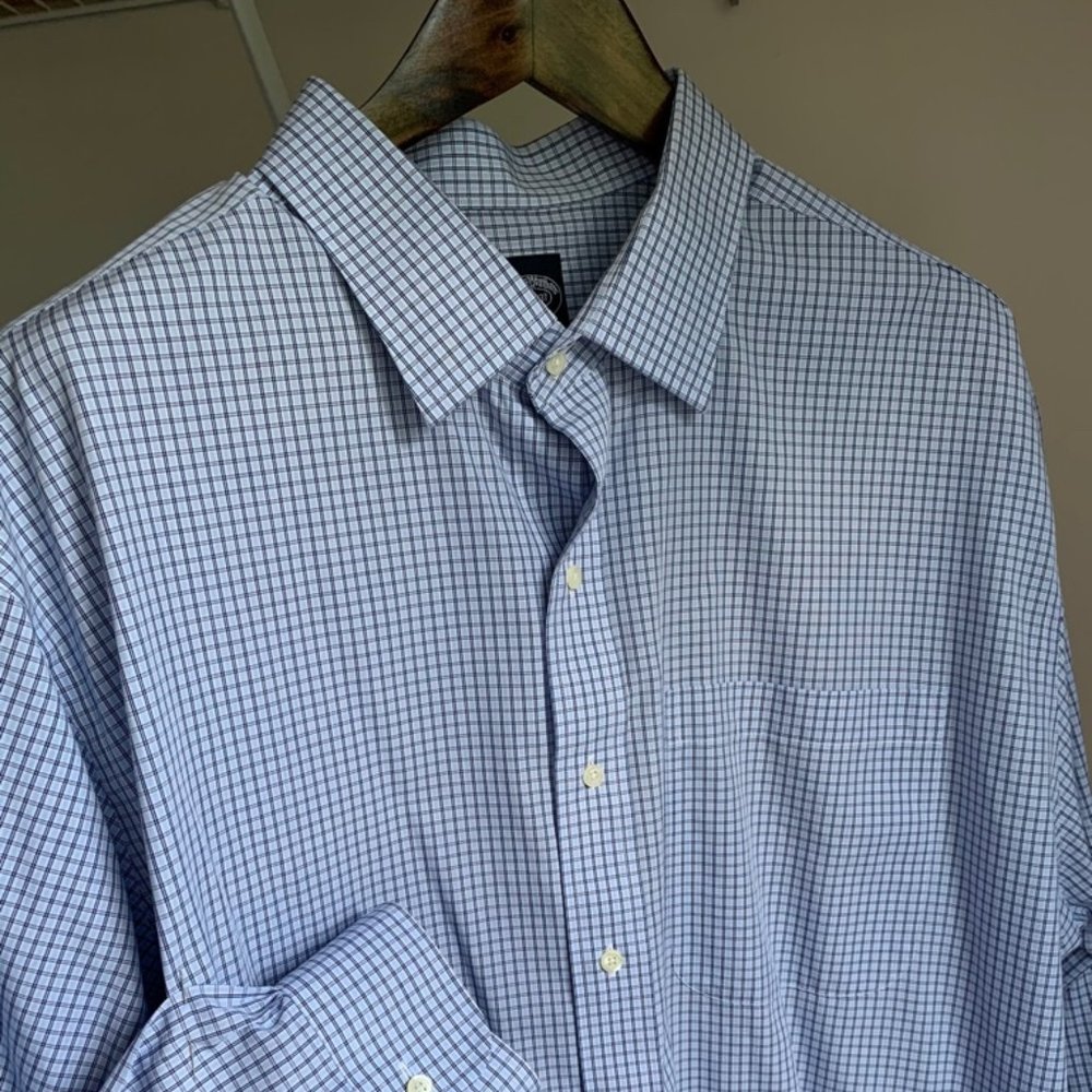 Brooks Brothers blue dress shirt 18 1/2 36/37